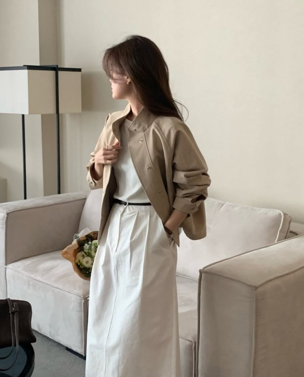 Simone 率性工裝立領外套 [ 2色 / Free ]