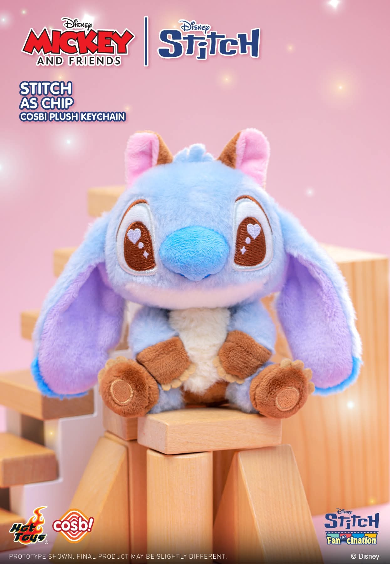 Hot Toys Mickey Friends Stitch Cosbi Plush Keychain