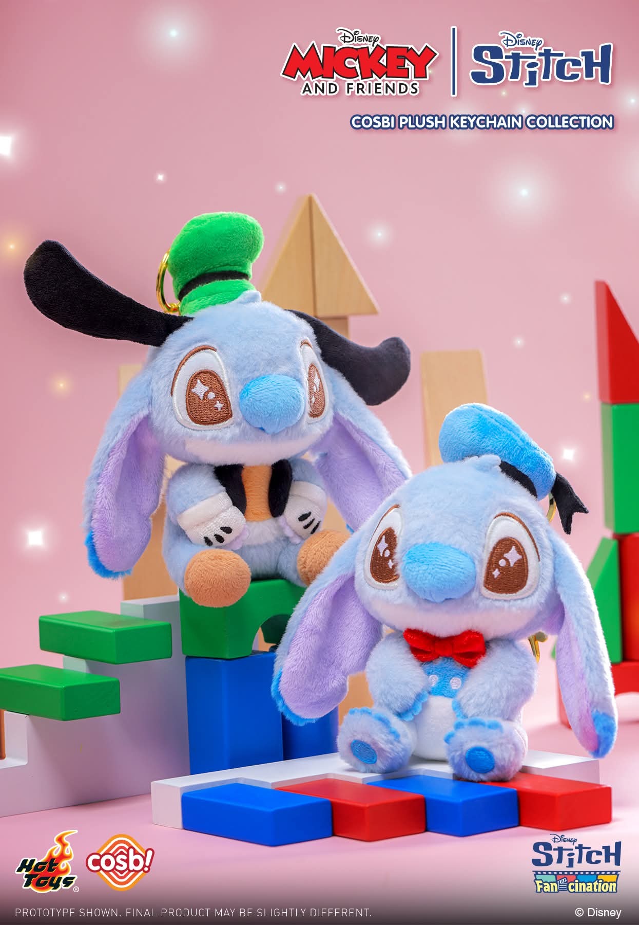 Hot Toys Mickey Friends Stitch Cosbi Plush Keychain