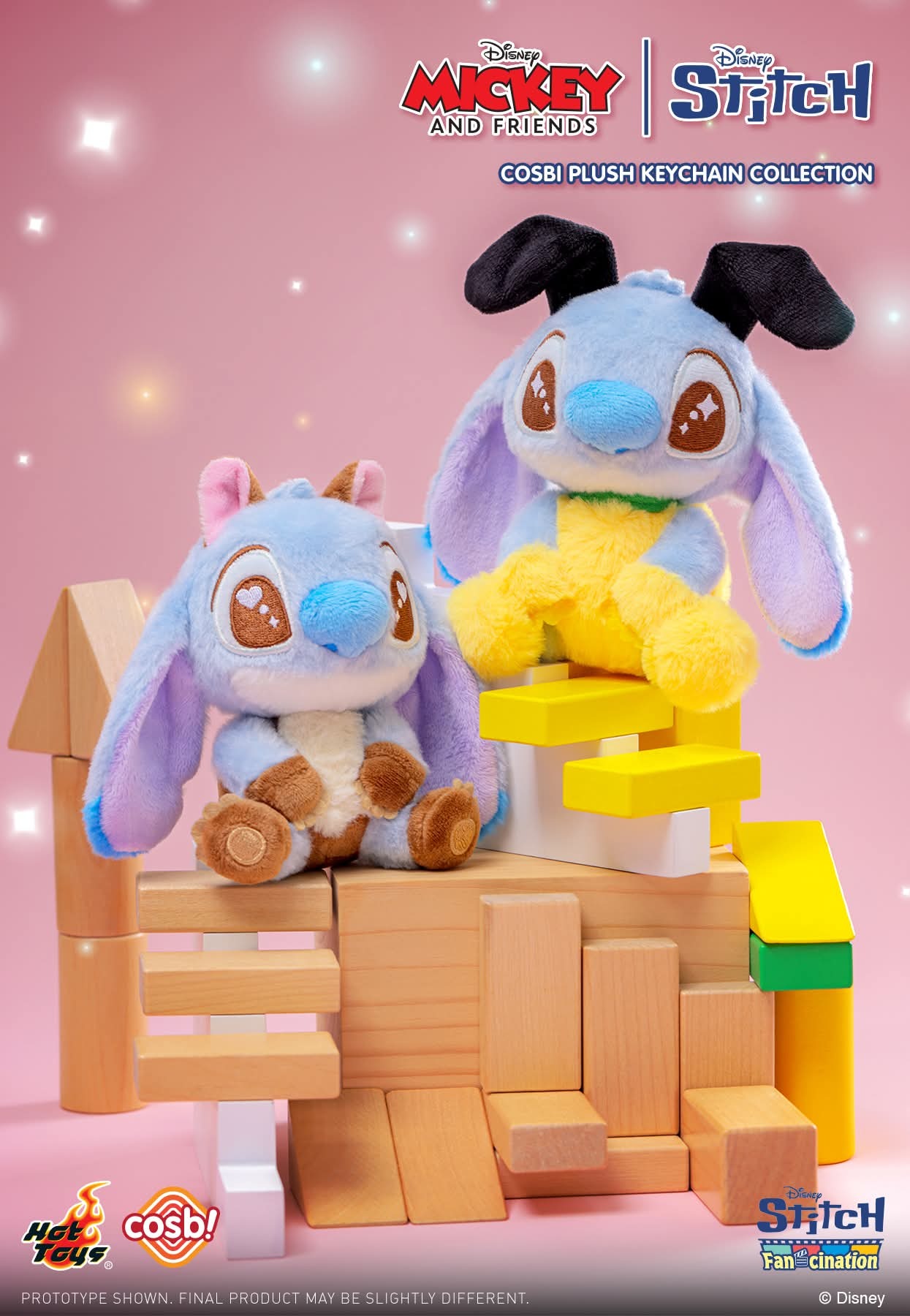 Hot Toys Mickey Friends Stitch Cosbi Plush Keychain