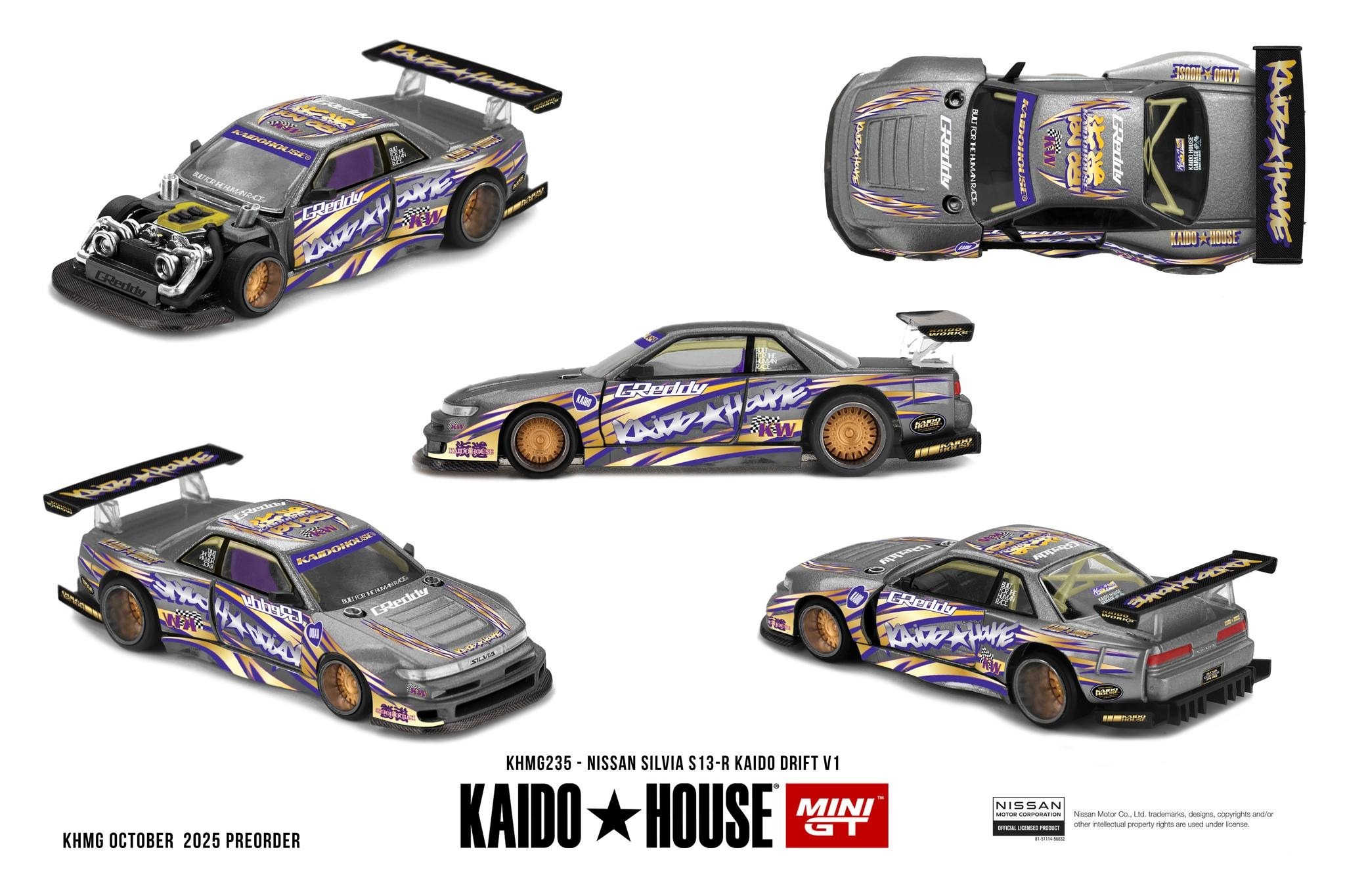 [預訂] Mini GT x Kaido House Nissan Silvia S13-R KAIDO DRIFT V1