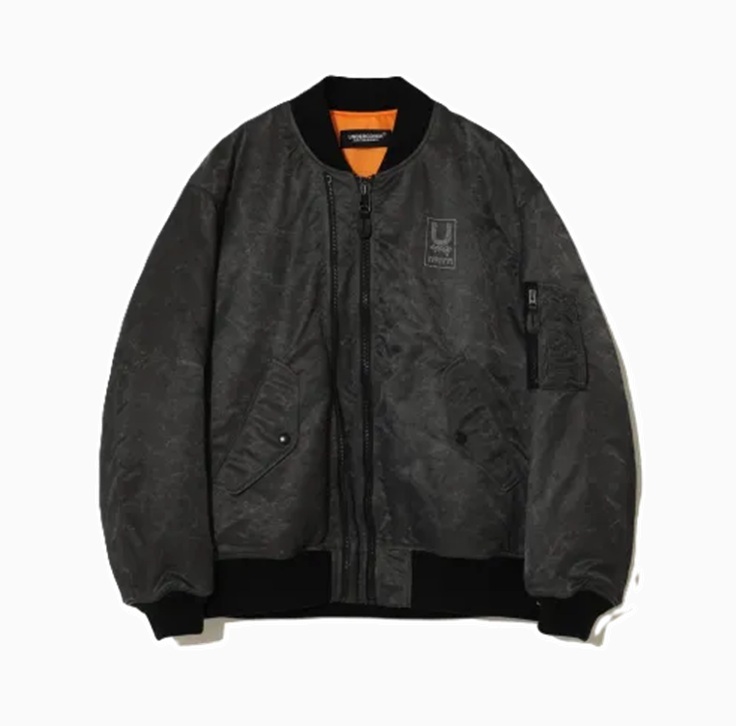 10/27 UPDATED: UNDERCOVER RECORDS NYLON MA-1 JACKET (UC2D9209) - BLACK PRE ORDER ITEM (預訂中)