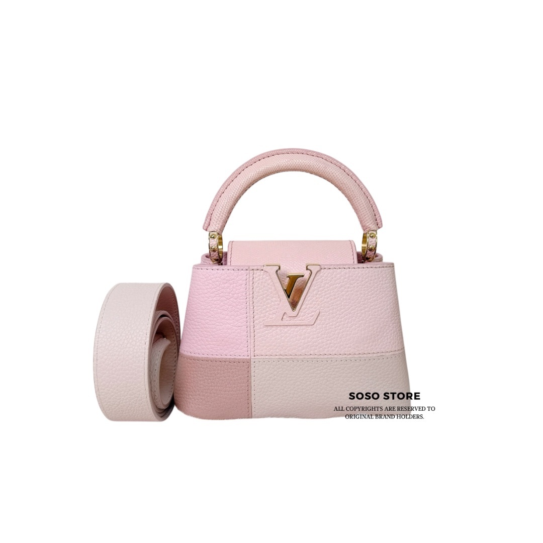 LV Capucines Mini Bag - Pink / Ghw