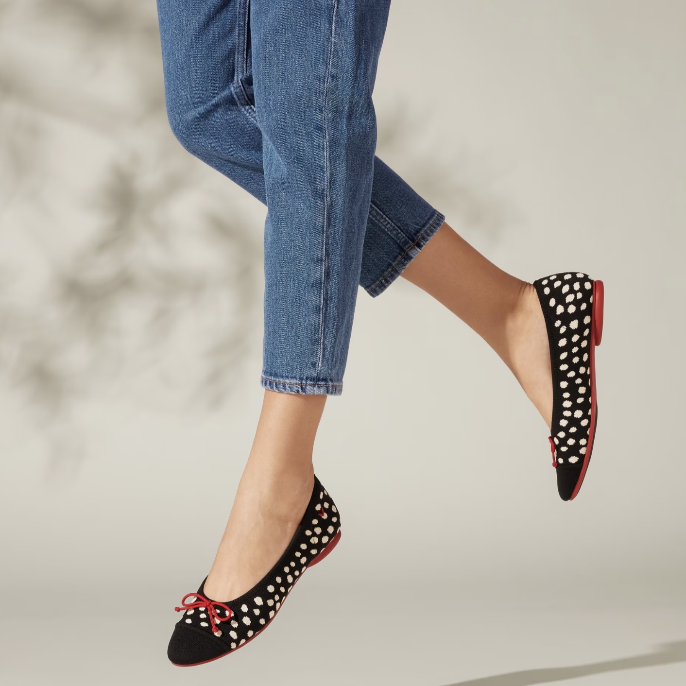 VIVAIA 時尚圓點蝴蝶結平底鞋