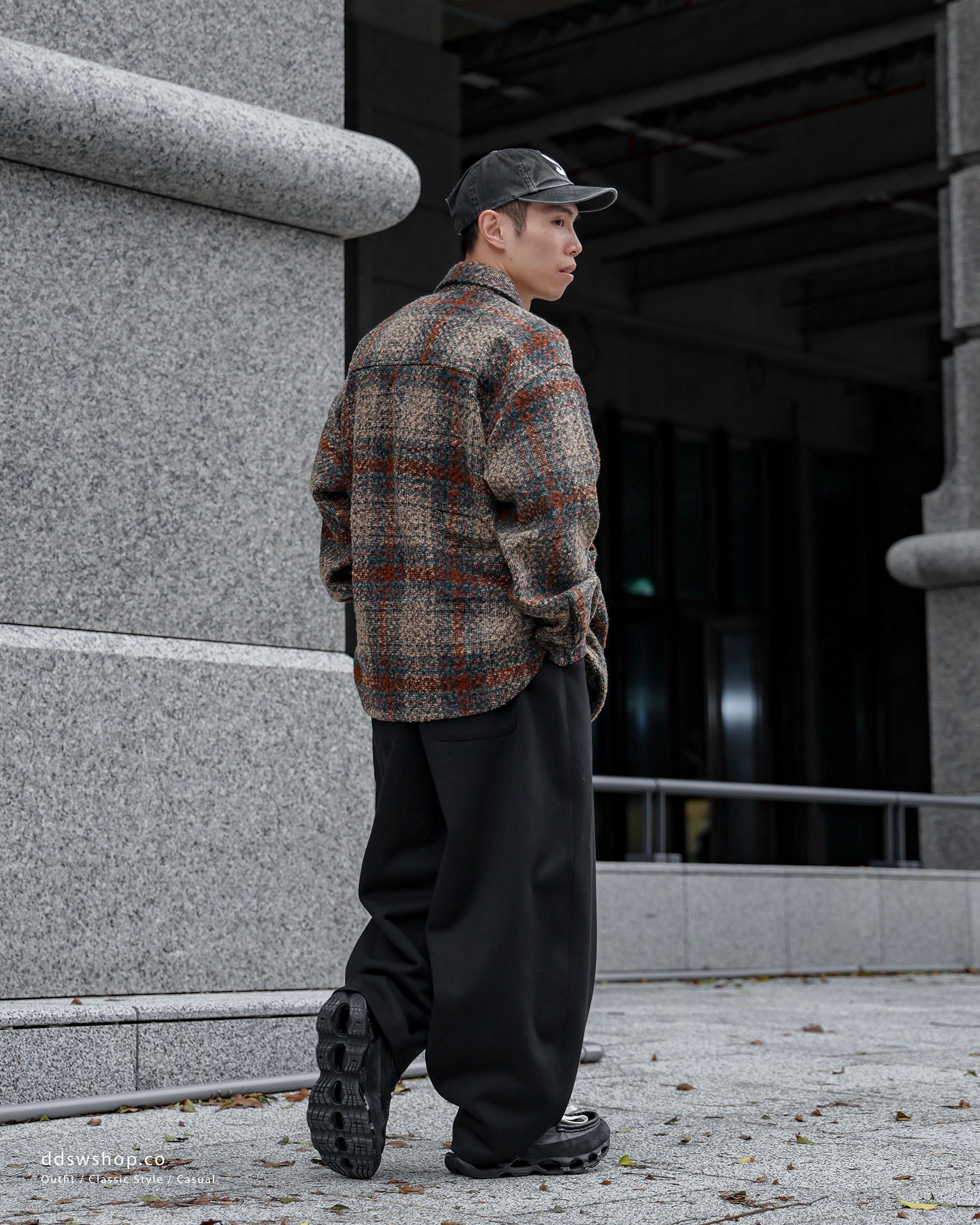 "代購" FREAK'S STORE 毛呢格紋 CPO 襯衫外套