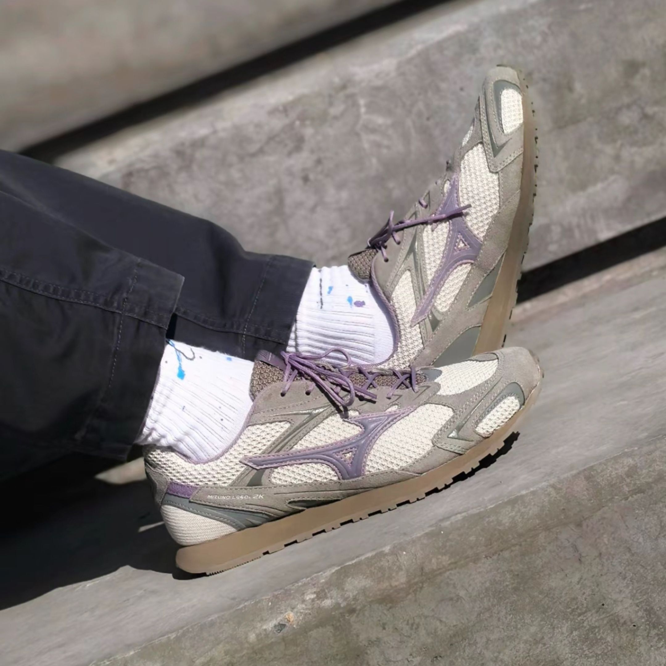 NICEDAY 代購 Mizuno LG 60S 2K 鼠尾草 綠 薰衣草 紫 綠紫 慢跑鞋 復古 休閒鞋 D1GH242104