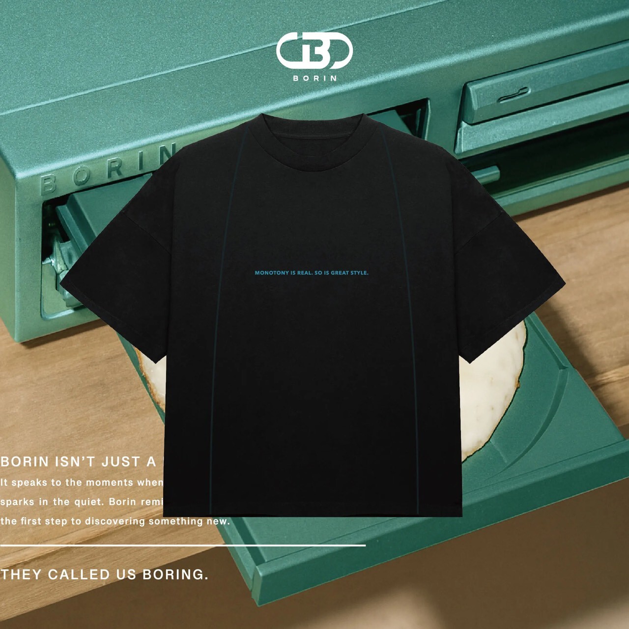 BORIN “Sit on Style” Tee / Boxy 椅子短袖 (黑/白)