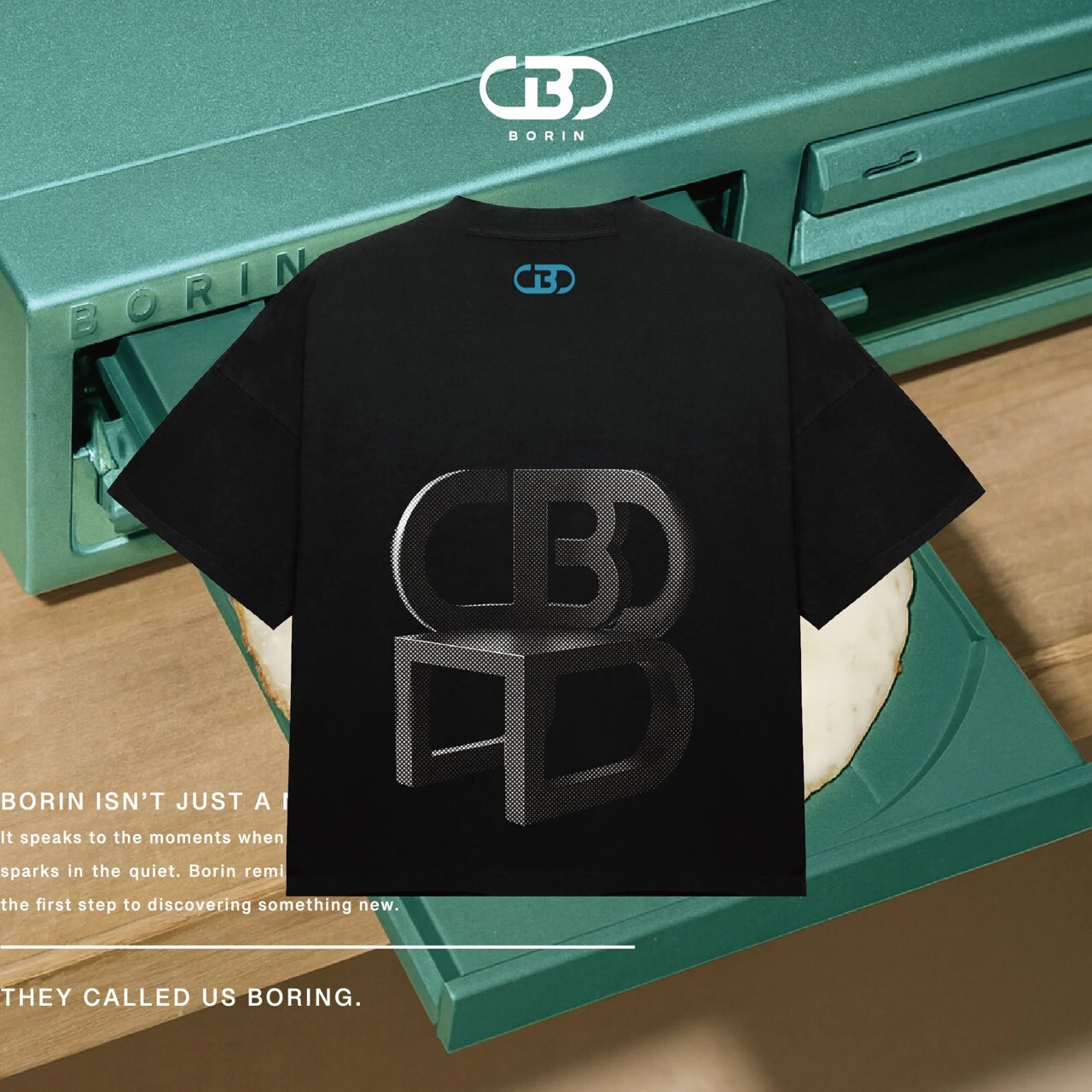 BORIN “Sit on Style” Tee / Boxy 椅子短袖 (黑/白)