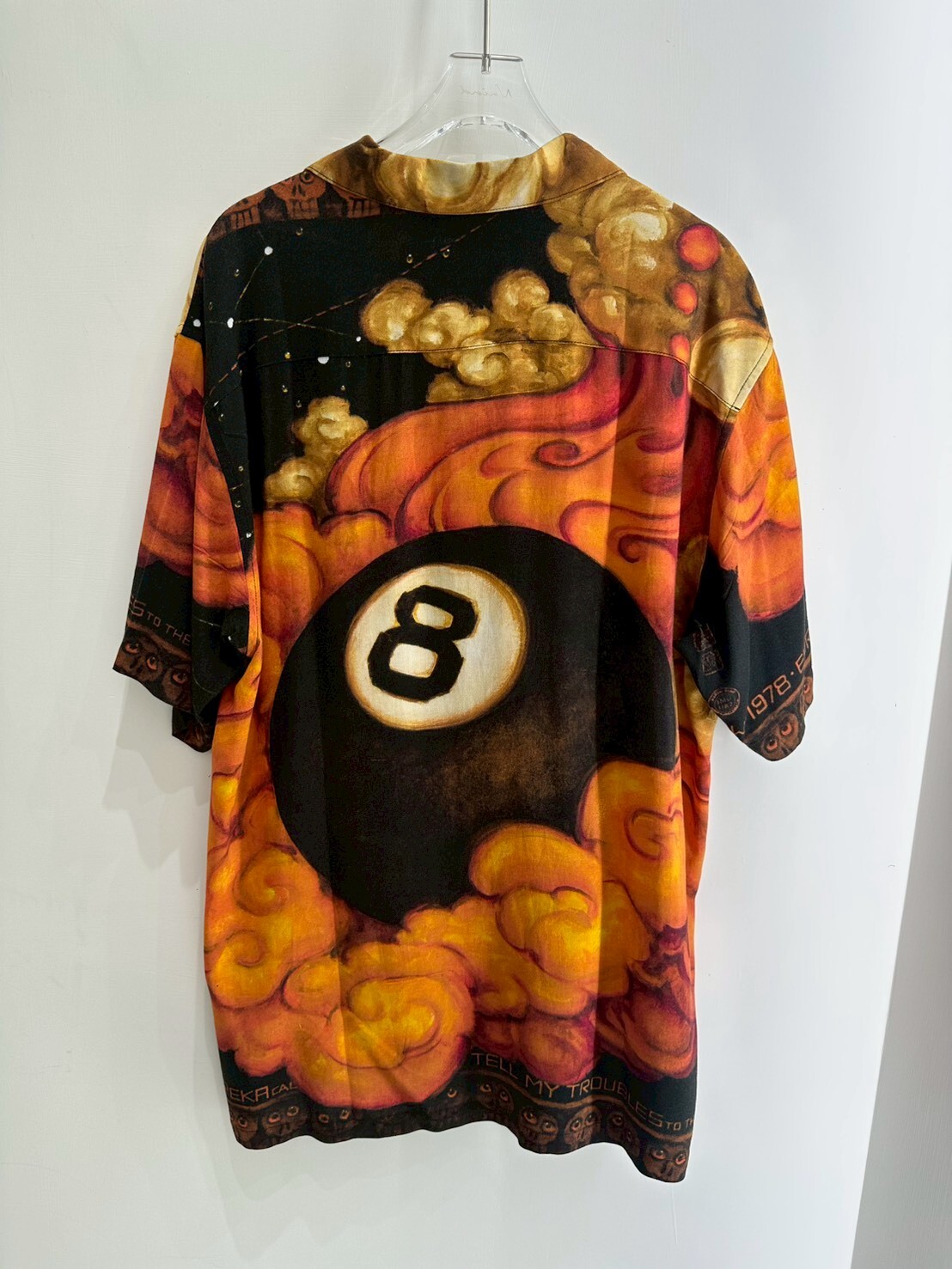 Supreme 8-Ball Rayon Shirt 半袖シャツ SUPREME 19FW MARTIN WONG 8 BALL RAYON SS SHIRT 八號球短袖襯衫