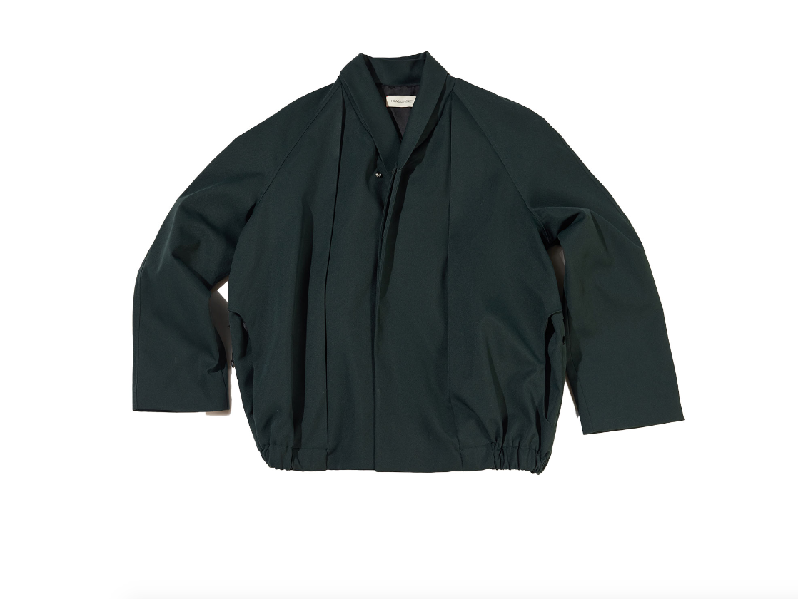 NOUVEAU PROJECT 雙摺堆疊領鈕扣夾克綠色 2號