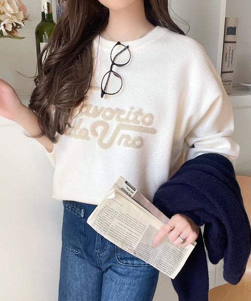 日本🇯🇵連線 JAVA 絨毛字母標誌繭型針織衫 復古 字母標誌 絨毛 寬鬆 針織衫 長袖 套頭衫 6色(任買兩件711免運)/預購