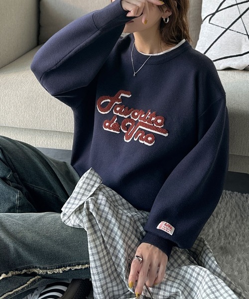 日本🇯🇵連線 JAVA 絨毛字母標誌繭型針織衫 復古 字母標誌 絨毛 寬鬆 針織衫 長袖 套頭衫 6色(任買兩件711免運)/預購