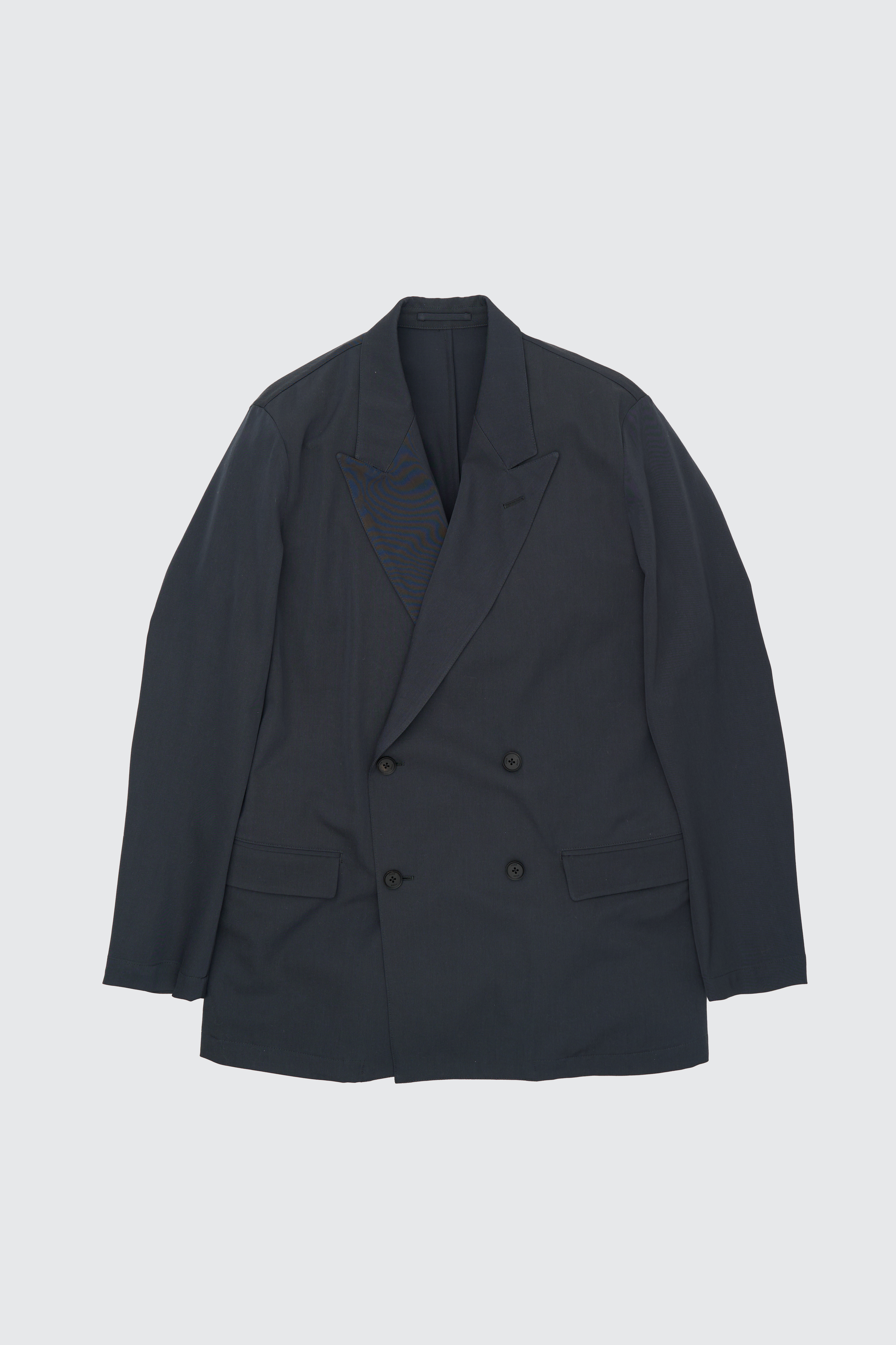 YOKE WOOL WASHER TWILL DOUBLE BREASTED JACKET