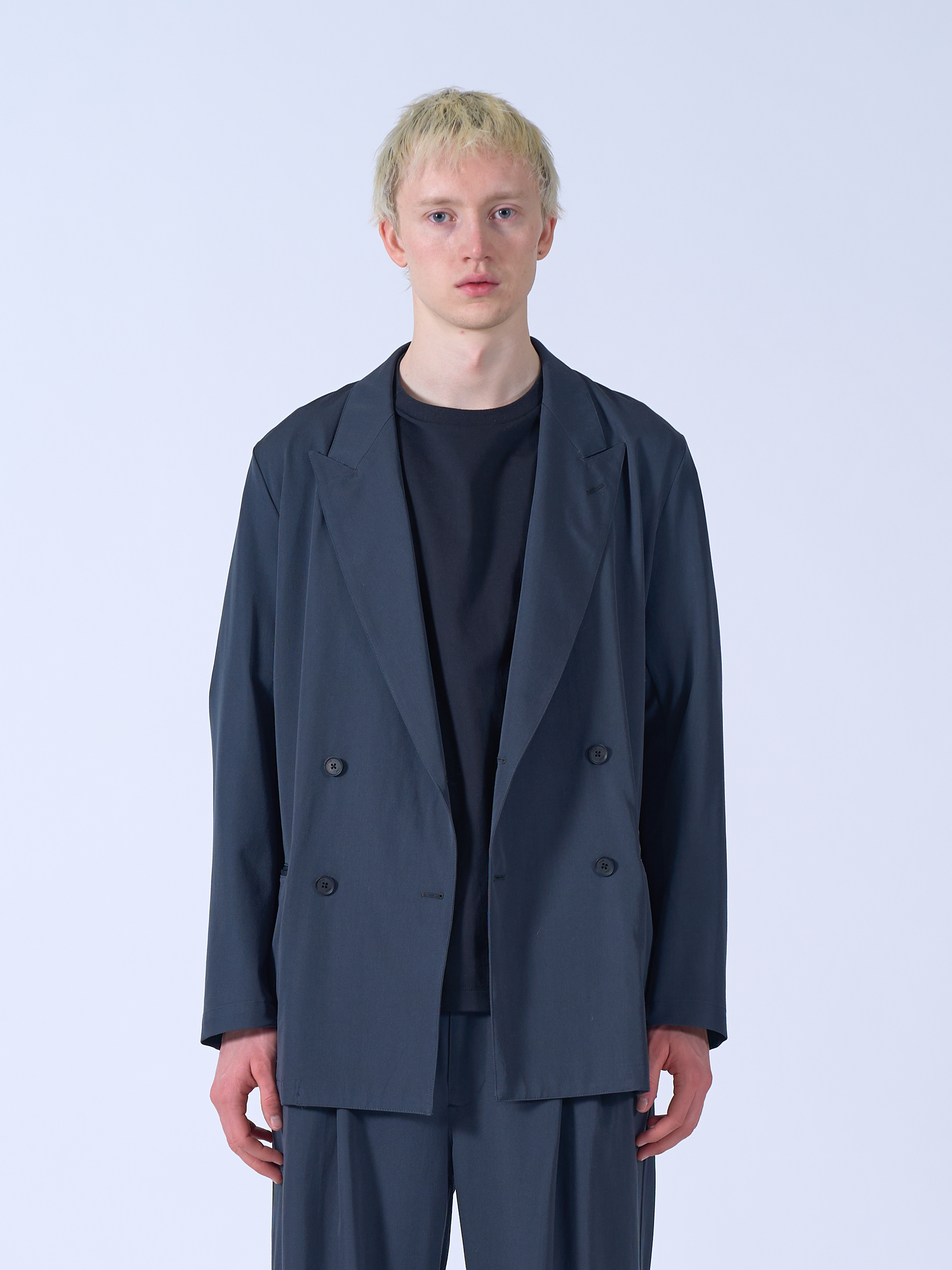 YOKE WOOL WASHER TWILL DOUBLE BREASTED JACKET