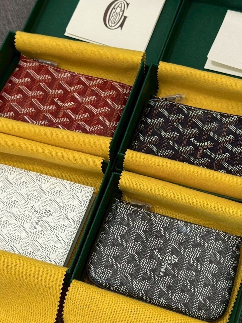 現貨 GOYARD 質感灰色滿版Logo零錢包 掛包 錢包吊飾
