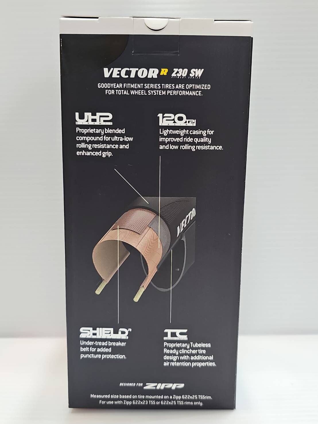 固特異 GOODYEAR ZIPP 聯名款 VectorR Z30 SW TBLS 700*30C TR 無內胎式外胎 無內胎 120TPI