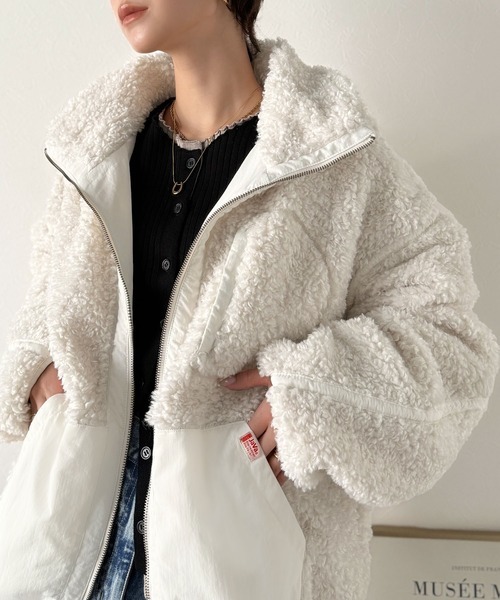 日本🇯🇵連線 JAVA 可愛熊寶寶毛絨拼接外套 男女可穿 雙拉鍊 絨毛 oversize 寬鬆 外套 夾克 保暖外套 4色(任買兩件711免運)/預購