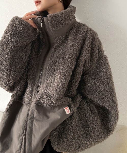 日本🇯🇵連線 JAVA 可愛熊寶寶毛絨拼接外套 男女可穿 雙拉鍊 絨毛 oversize 寬鬆 外套 夾克 保暖外套 4色(任買兩件711免運)/預購