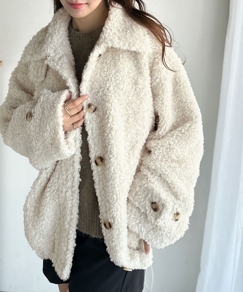 日本🇯🇵連線 Classical Elf 泰迪熊QQ翻領毛絨外套 下擺抽繩 翻領 毛絨 夾克 外套 大衣 長袖 3色(任買兩件711免運)/預購