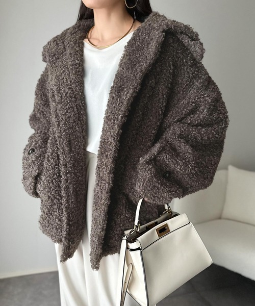 日本🇯🇵連線 Classical Elf 泰迪熊QQ翻領毛絨外套 下擺抽繩 翻領 毛絨 夾克 外套 大衣 長袖 3色(任買兩件711免運)/預購