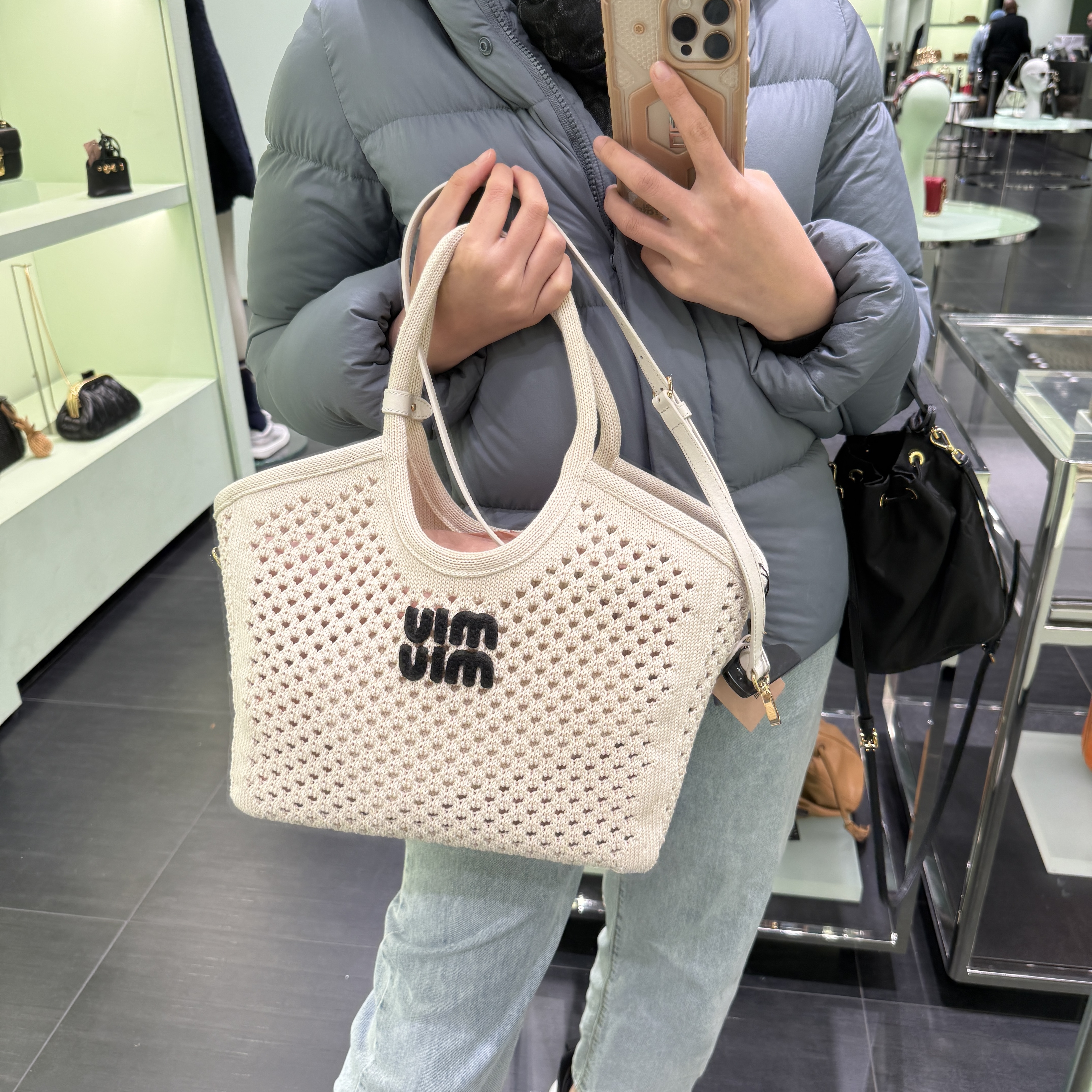 Miumiu bag Ivy Tote bag White 5BG281