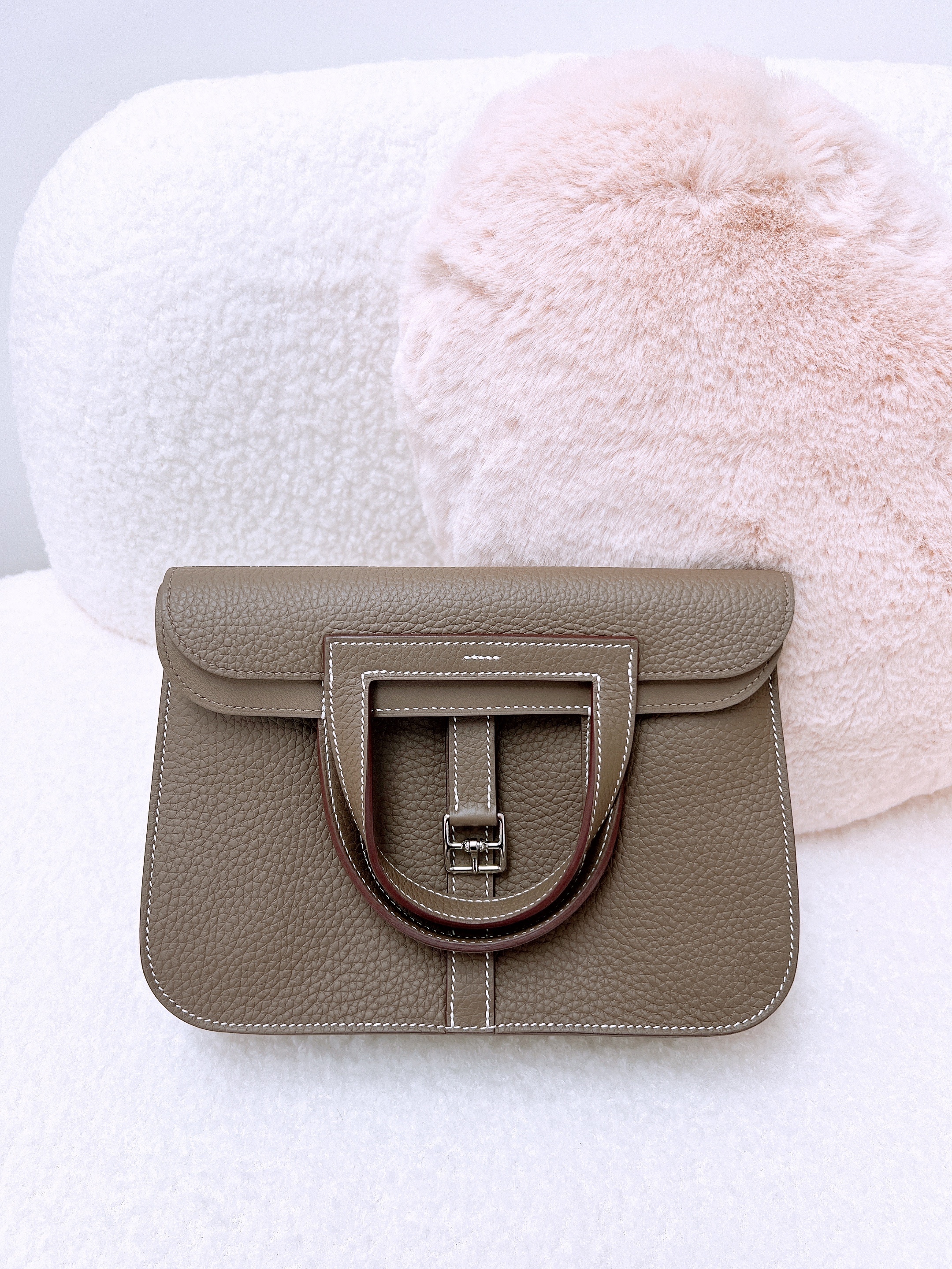 Hermes halzan 25 (etoupe PHW/ stamp b)