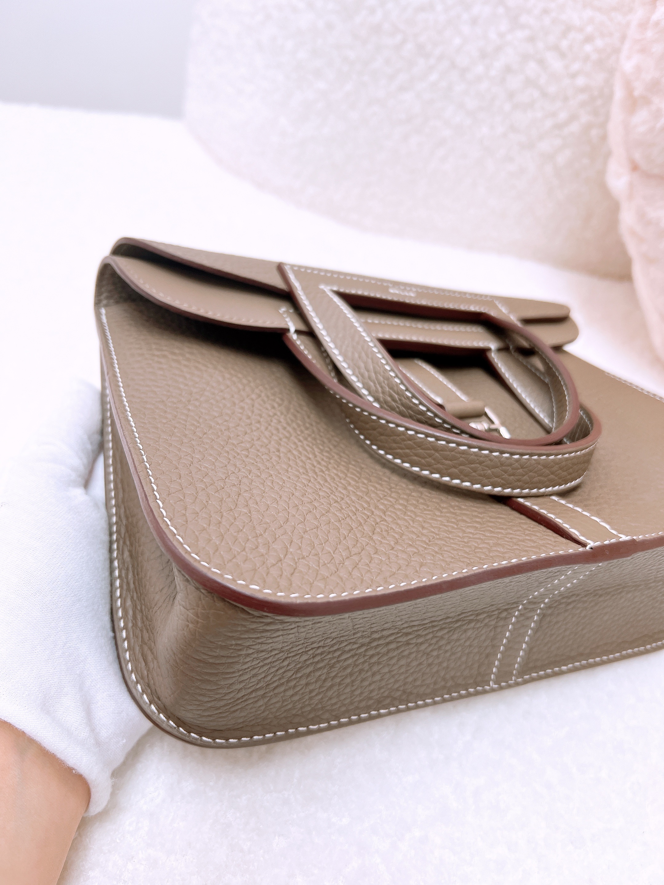 Hermes halzan 25 (etoupe PHW/ stamp b)