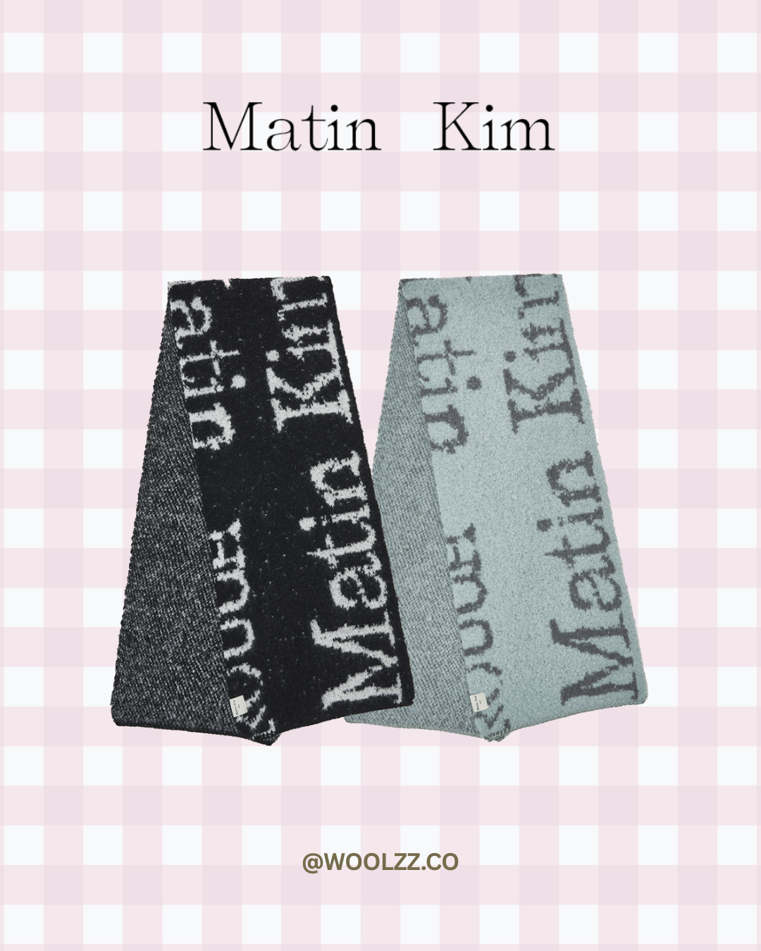 MATIN KIM CRACKED LOGO MUFFLER 圍巾 LOGO圍巾 復古 做舊 馬丁金 (2色)