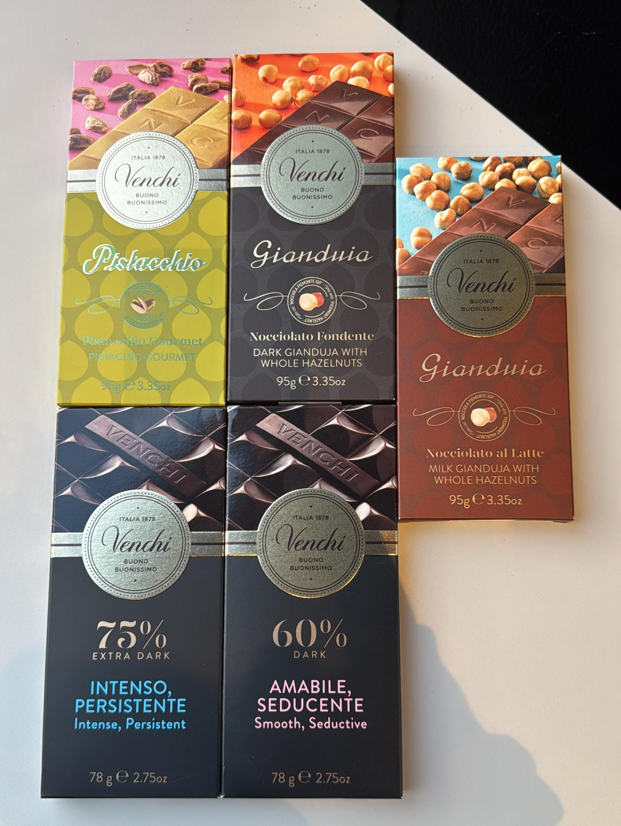 【直播】 LL102751 Venchi 義大利手工朱古力板系列（95g / 78g）