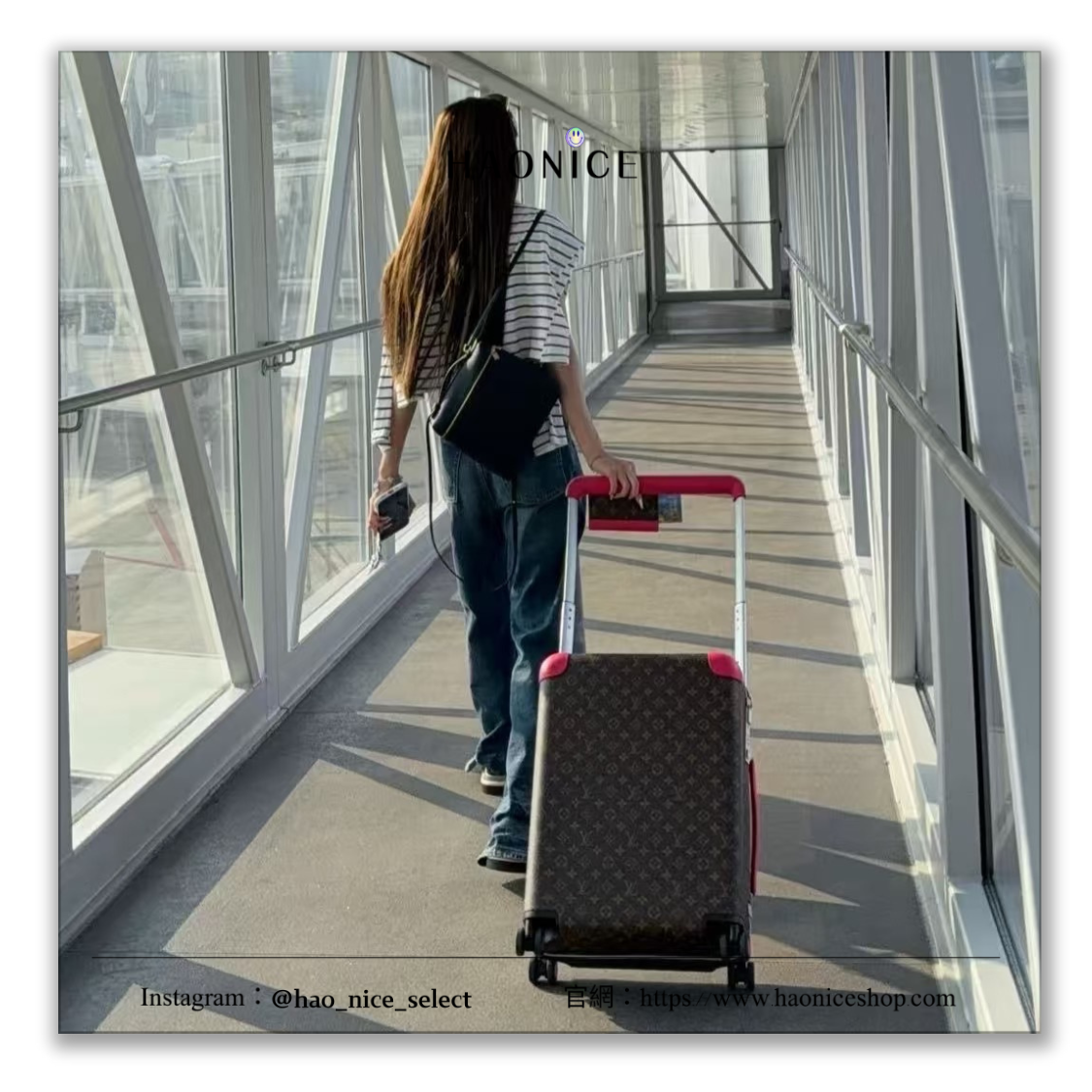 【HAO NICE】出國旅遊必備🔥Louis Vuitton Horizon 經典老花 真皮 四輪拉桿行李箱 登機箱 靜音輪 20寸 28升