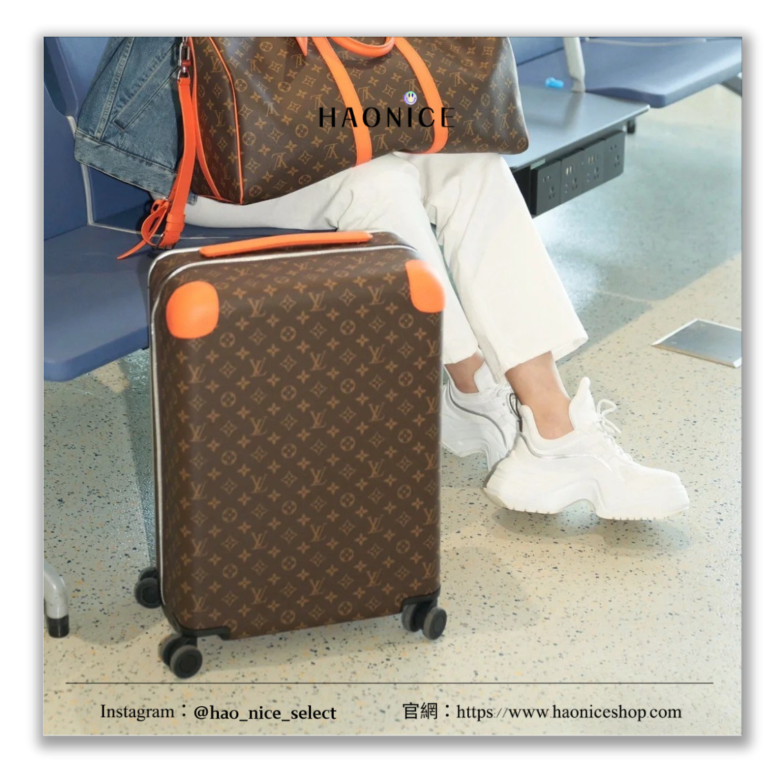 【HAO NICE】出國旅遊必備🔥Louis Vuitton Horizon 經典老花 真皮 四輪拉桿行李箱 登機箱 靜音輪 20寸 28升