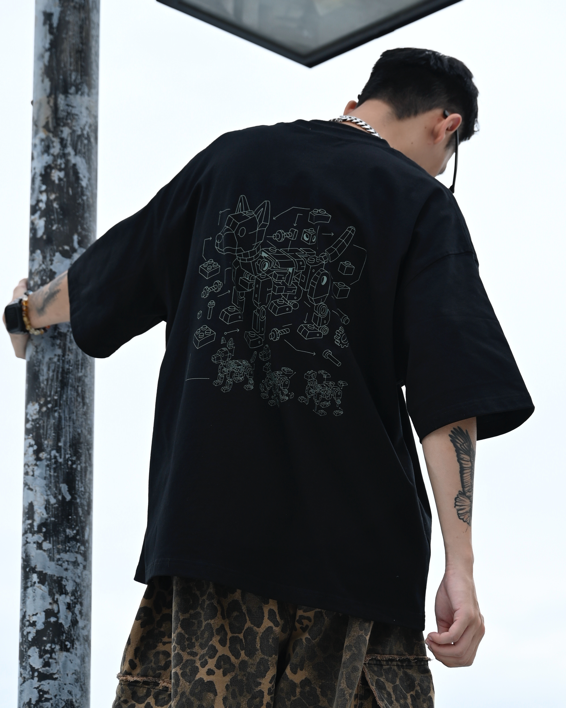 PURE積木狗狗組裝圖短T