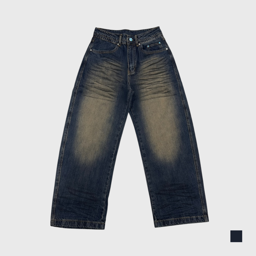 綠松石貓鬚牛仔褲