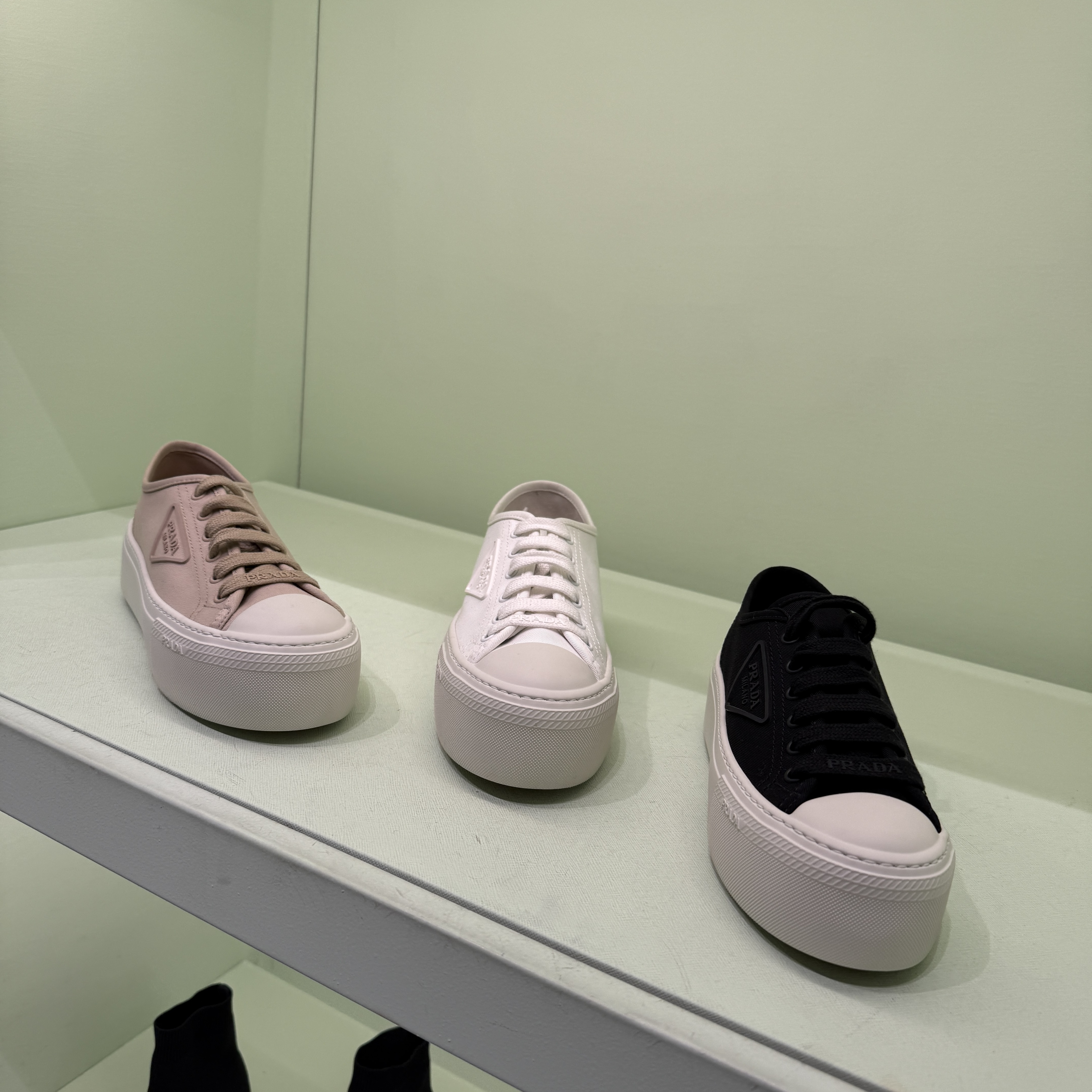 Prada Laced fabric sneakers 3 colors 1E407N