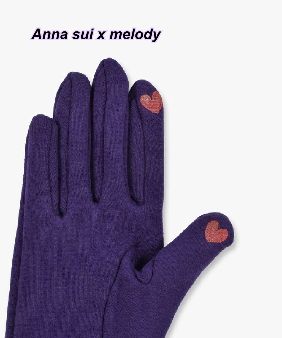 Anna sui x melody 系列 刺繡公仔手套/3 色