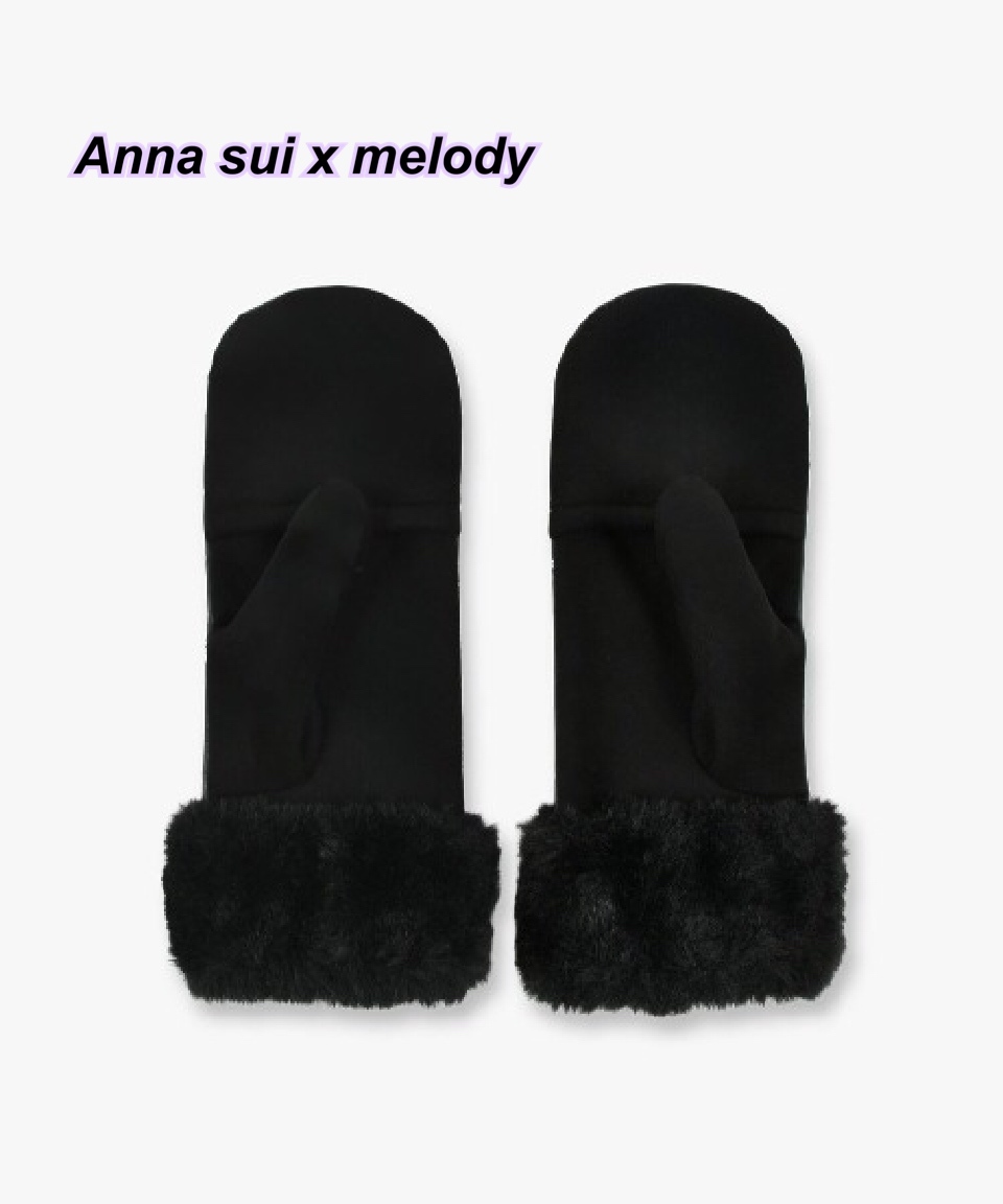 Anna sui x melody 系列 心形公仔手套/2色