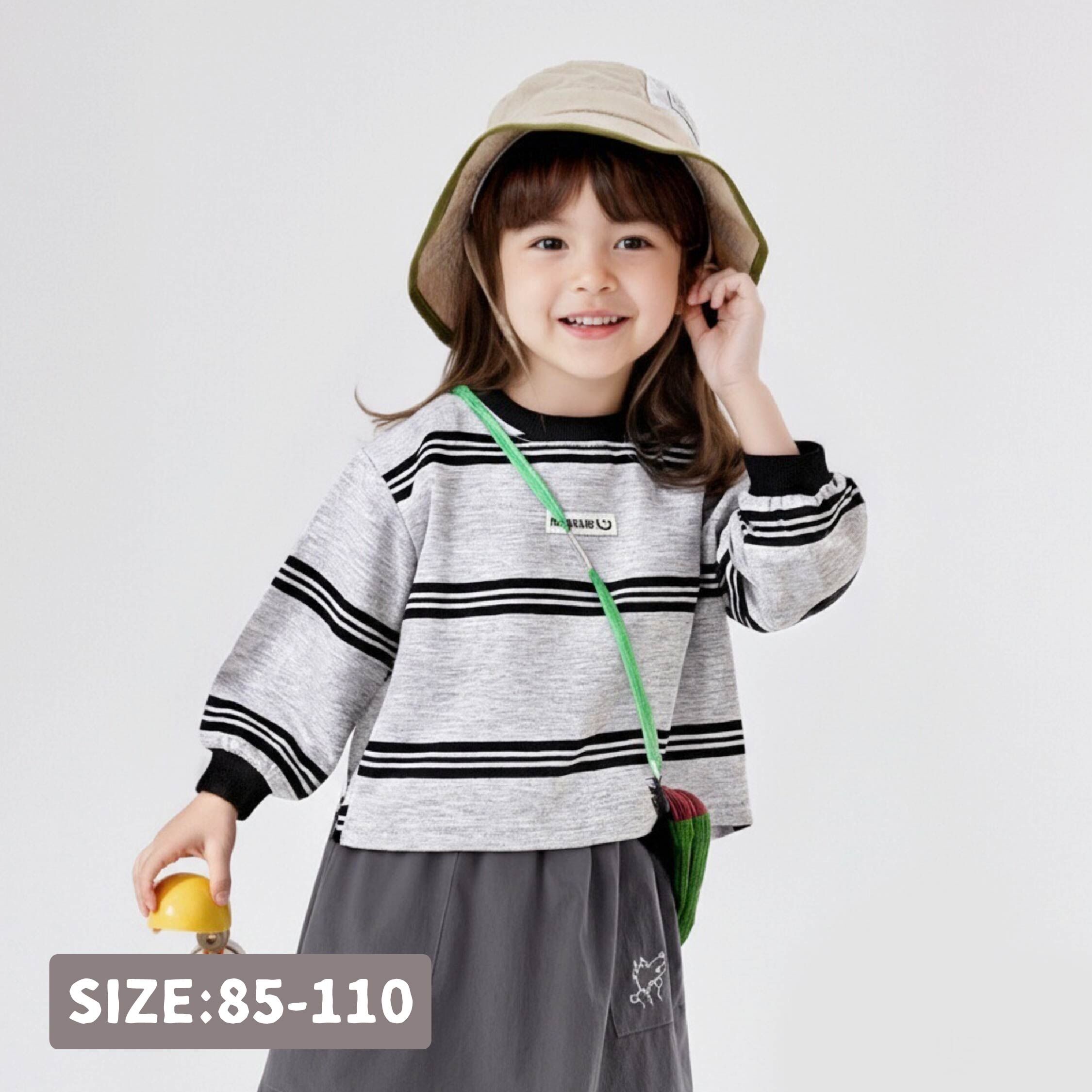 【H55660】經典百搭微笑布標上衣