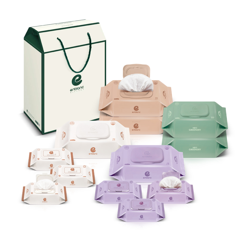 ENBLANC 雅緻白濕紙巾禮盒組｜12包入(638抽)