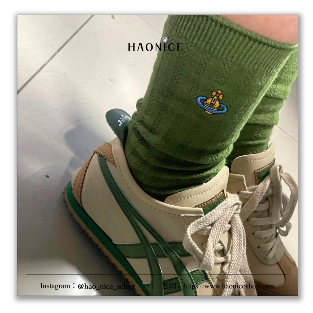 【HAO NICE】100%正品 VIVIENNE WESTWOOD 英國精品🇬🇧 刺繡土星條紋長筒襪 襪子