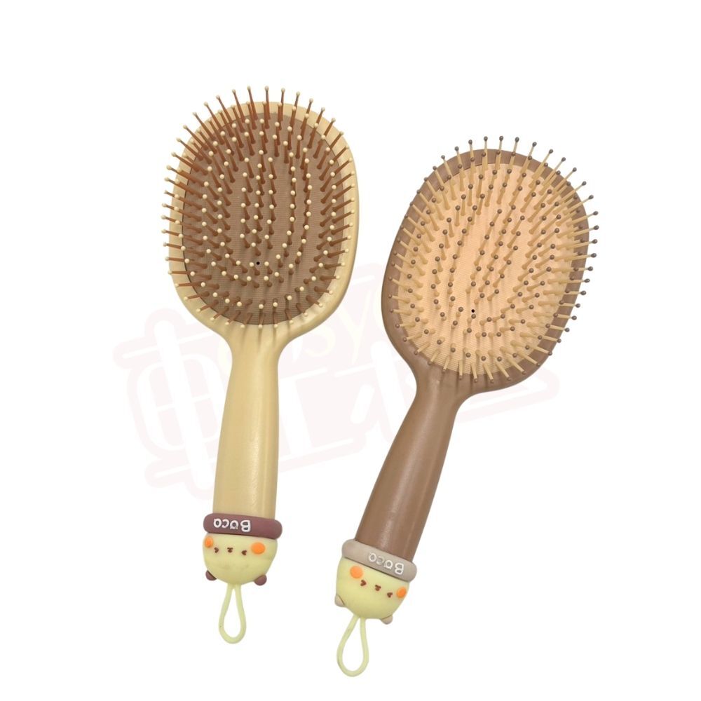 可愛倉鼠造型木柄氣囊梳｜按摩梳 防靜電 梳順不打結【輕鬆購五金百貨】