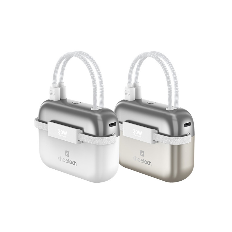 Choetech 小包充 | 30W PD快充自帶雙線行動電源 B812