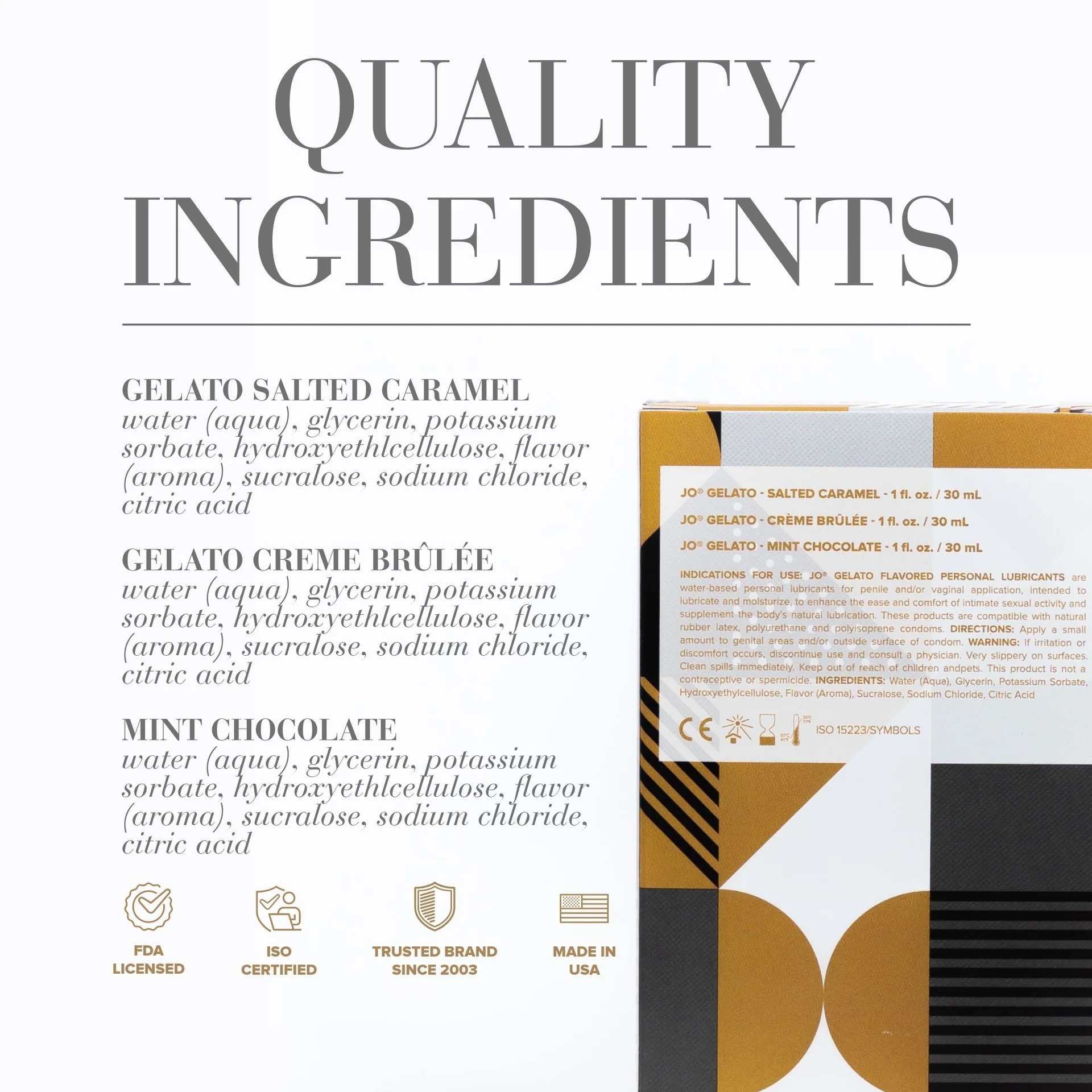 System JO Gelato Tri Me 甜品香味水性潤滑劑套裝 3 x 30ml