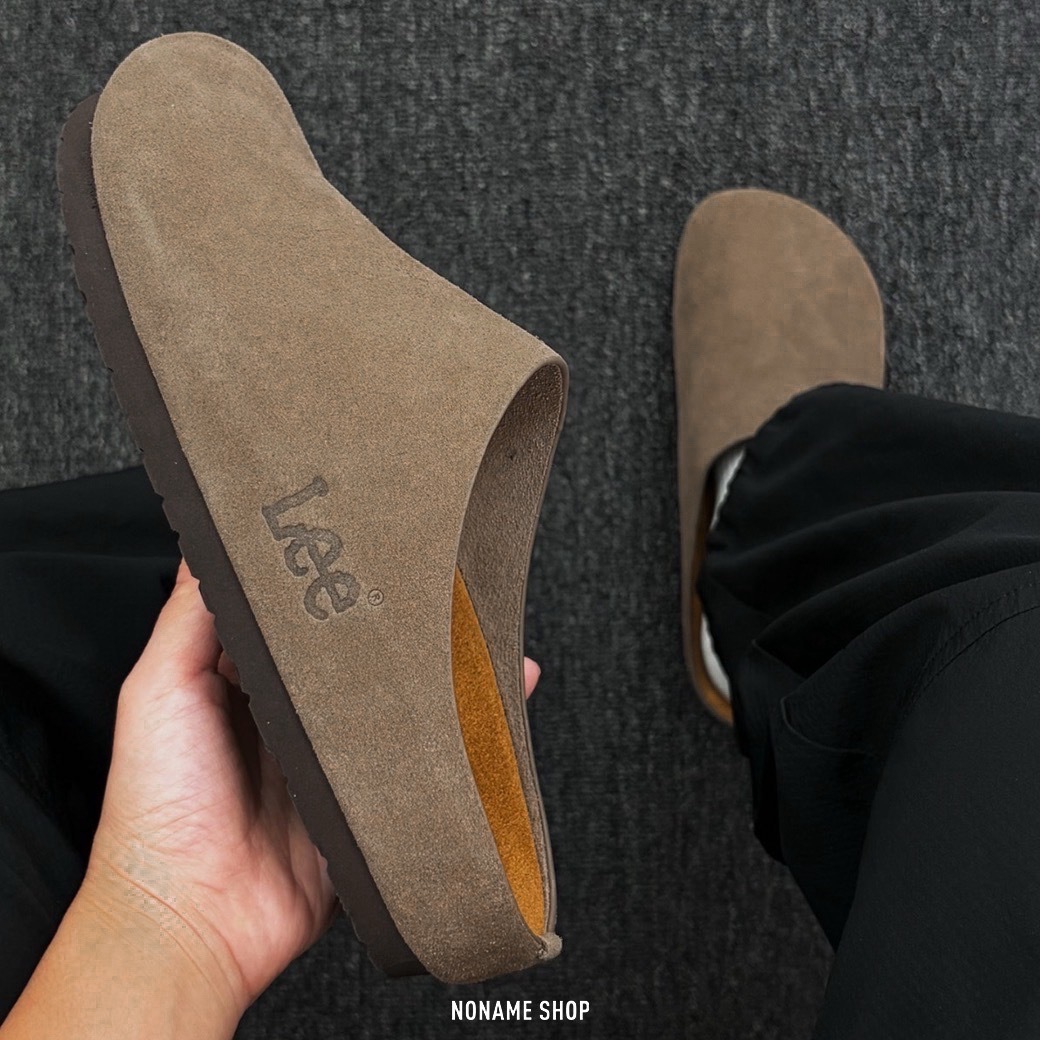 LEE 牛皮 麂皮 勃肯鞋 包頭 懶人鞋 拖鞋 兩色 (男/女款)