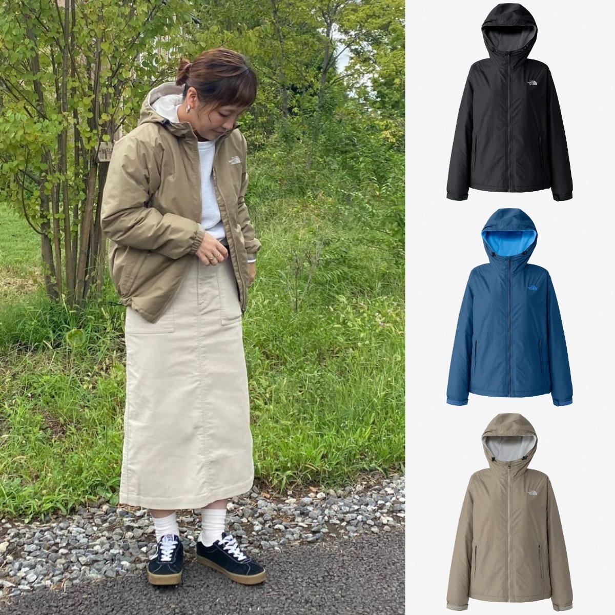預購┃女版 日本 TNF Compact Nomad Jacke 短毛絨 防潑水 連帽 外套