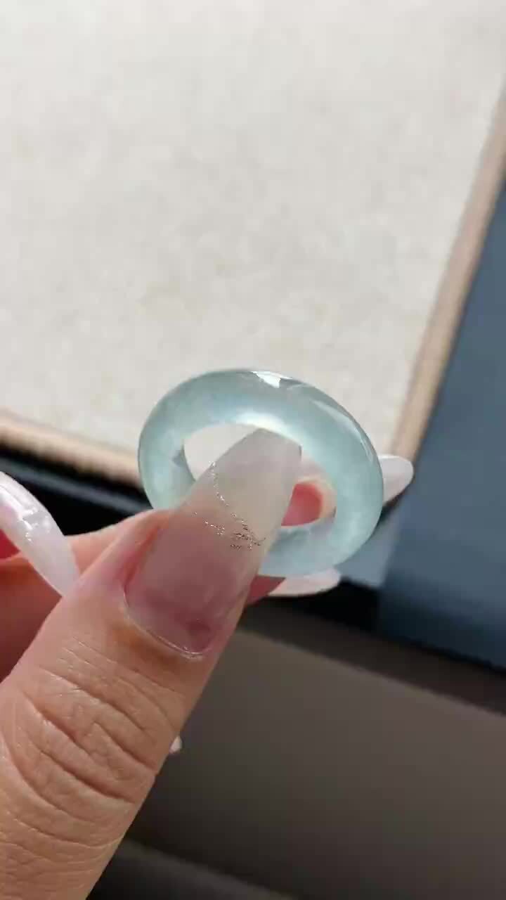 翡翠藍剛戒圈指環 (港圈 12號),天然翡翠A玉, 緬甸玉, Jade, Jadeite