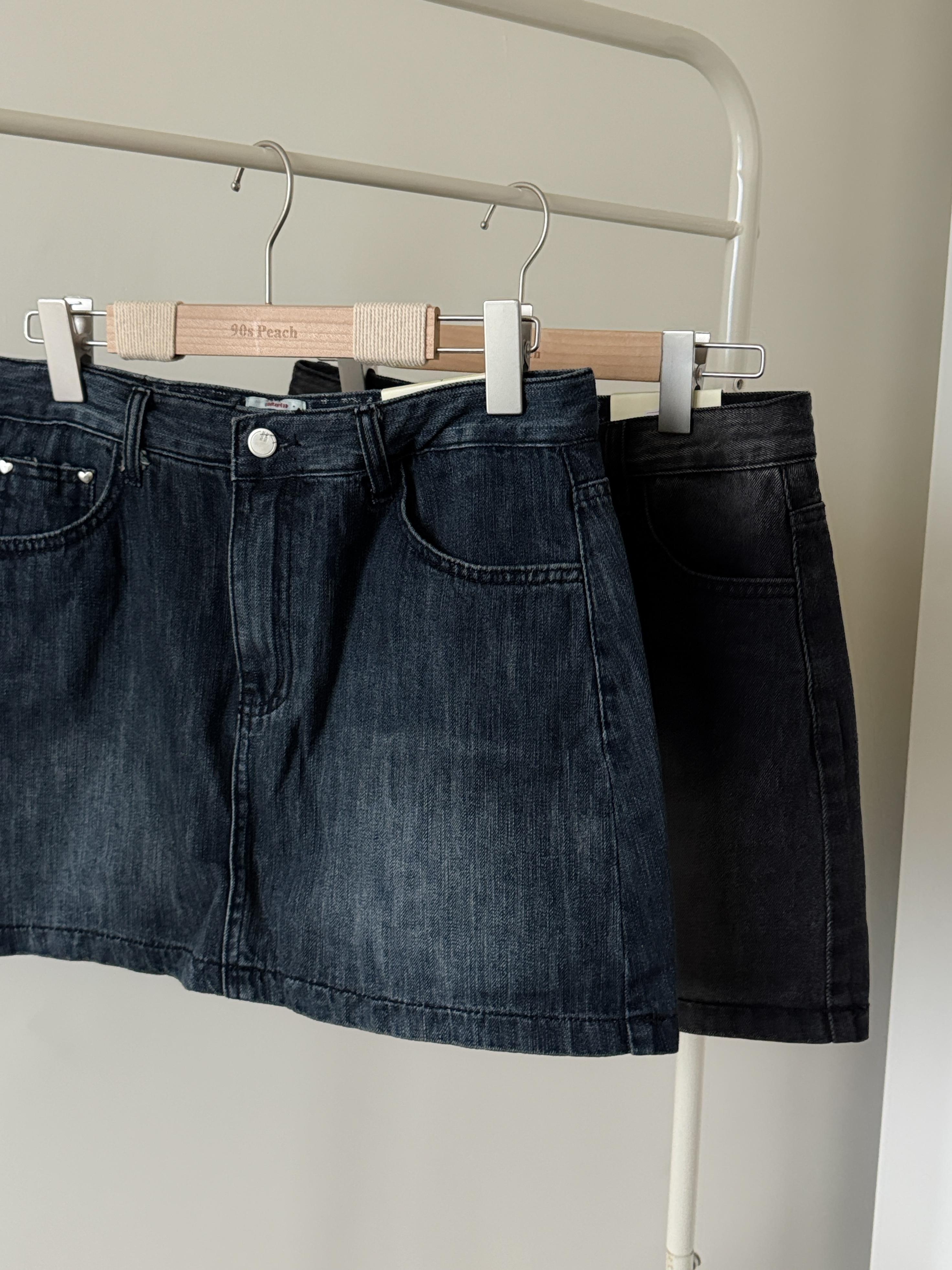 韓妹必入//復古洗水牛仔裙(裡面有褲)