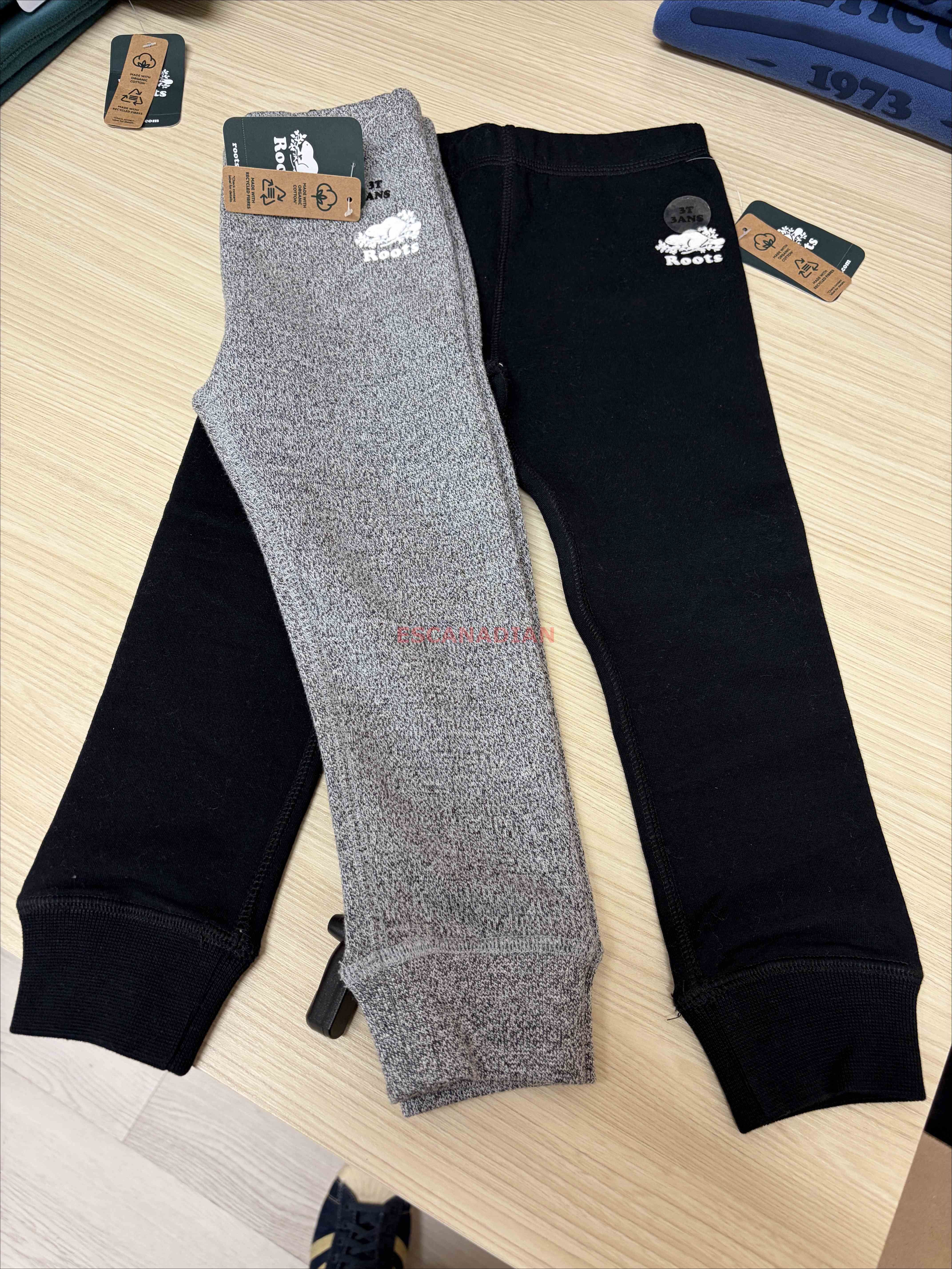 ROOTS 小女童 合身版 細緻棉 刷毛 內搭褲Legging (2色)