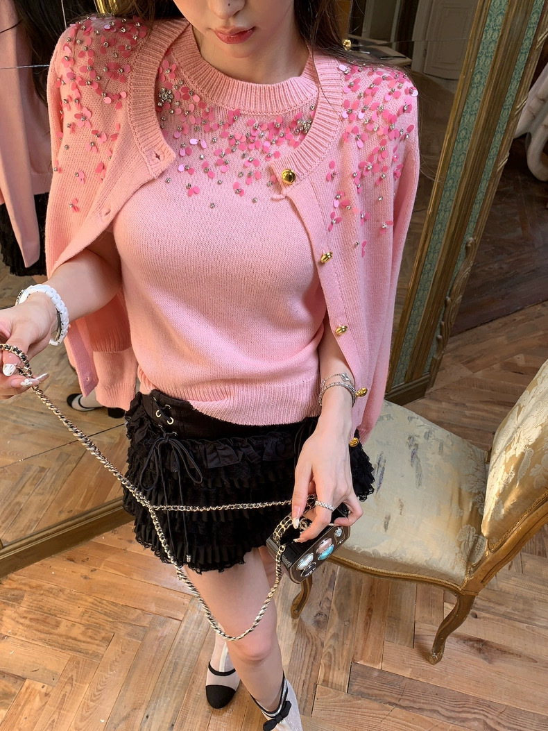 設計師家100%羊毛重工釘珠點綴外套+上衣