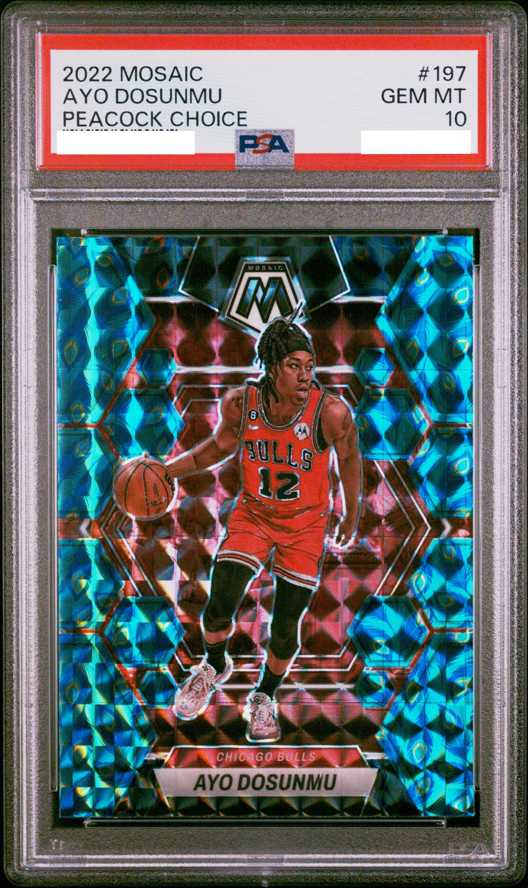 2022 PANINI MOSAIC #197 AYO DOSUNMU PEACOCK CHOICE【PSA10】阿約·多蘇穆