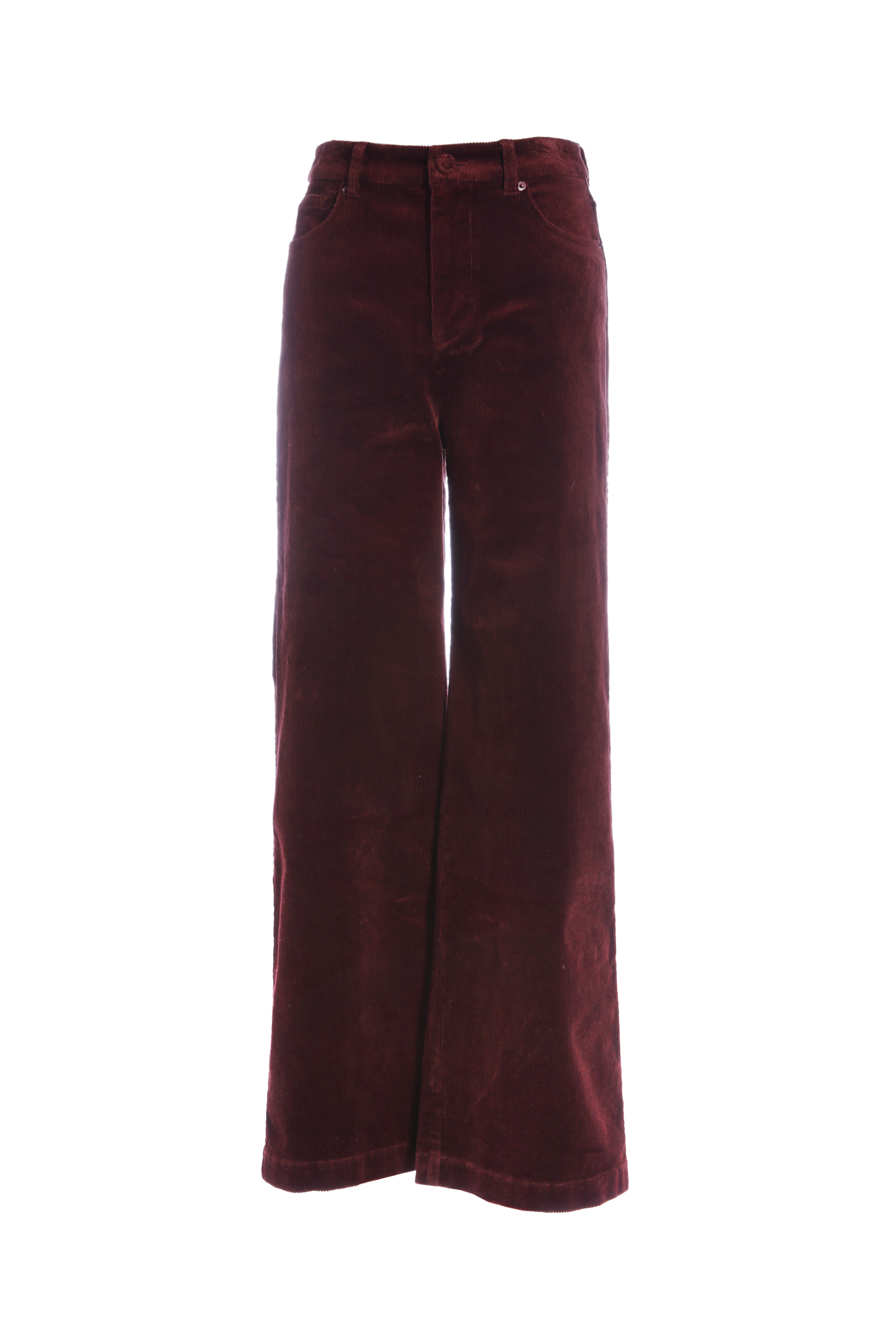 BE15118B1 秋韻絨調燈芯絨高腰寬直筒長褲